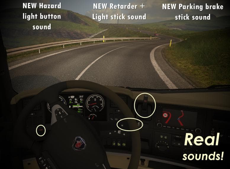 SOUND FIXES PACK + HOT PURSUIT SOUNDS V7.1 – Sounds mod for Euro Truck Simulator 2