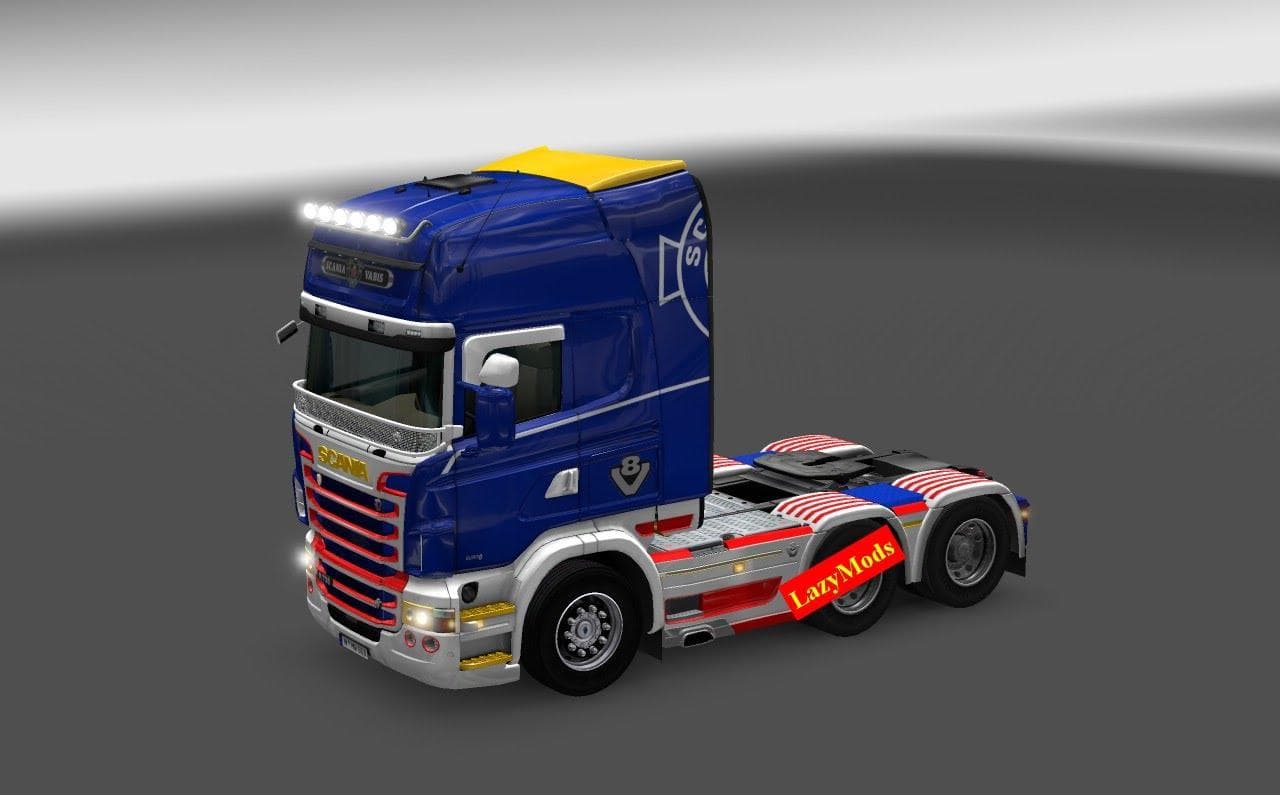SCANIA RJL V8 ROYAL SKIN [LAZYMODS] – Skins mod for Euro Truck Simulator 2
