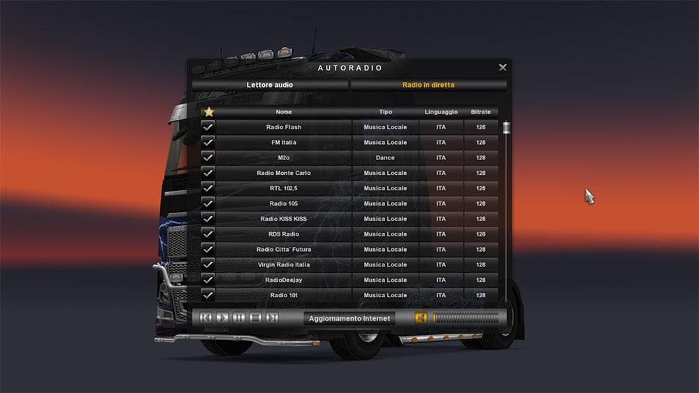 ETS2 LIVE ITALIAN RADIO – Sounds mod for Euro Truck Simulator 2