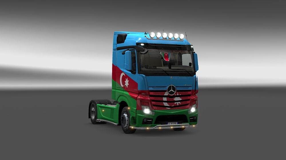 MERCEDES ACTROS MP4 AZERBAIJAN SKIN – Skins mod for Euro Truck Simulator 2