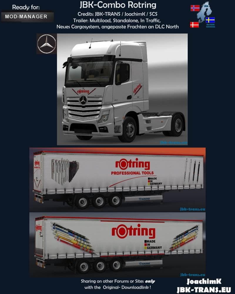 JBK-COMBO ROTRING V1 – Trailers mod for Euro Truck Simulator 2