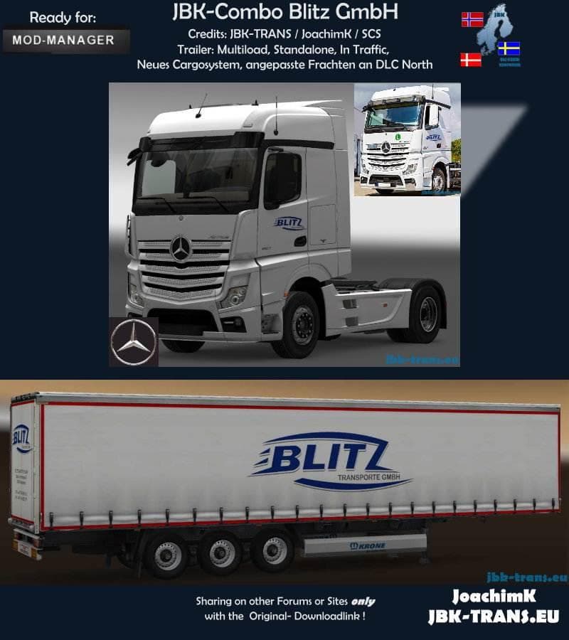 JBK-COMBO BLITZ V1 – Trailers mod for Euro Truck Simulator 2