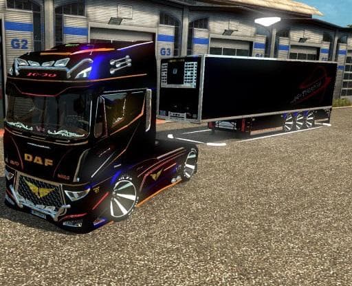 DAF Evo Wing + Trailer v1 – Trailers mod for Euro Truck Simulator 2