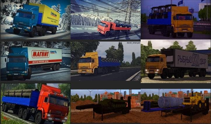 Russian Trailer Park 1.21.х - 1.22.х – Trailers mod for Euro Truck Simulator 2