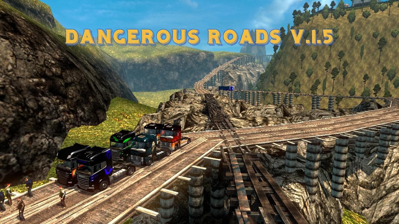 ETS2 Dangerous Roads v1.5 - ETS2 mods download – maps screenshot 3