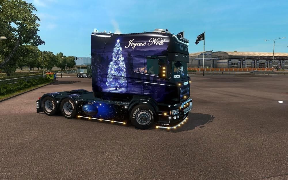 CHRISTMAS SKIN SCANIA LONGLINE RJL – Skins mod for Euro Truck Simulator 2