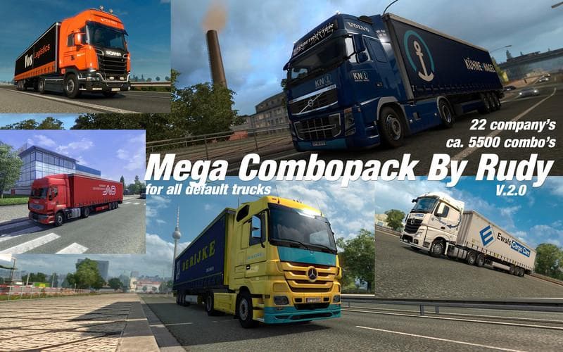 MEGA COMBO PACK V2.0 – Skins mod for Euro Truck Simulator 2