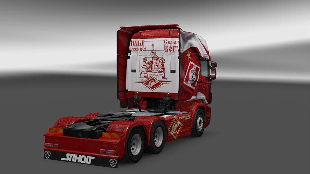 SCANIA RJL SPARTAK SKIN - ETS2 mods download – skins screenshot 2