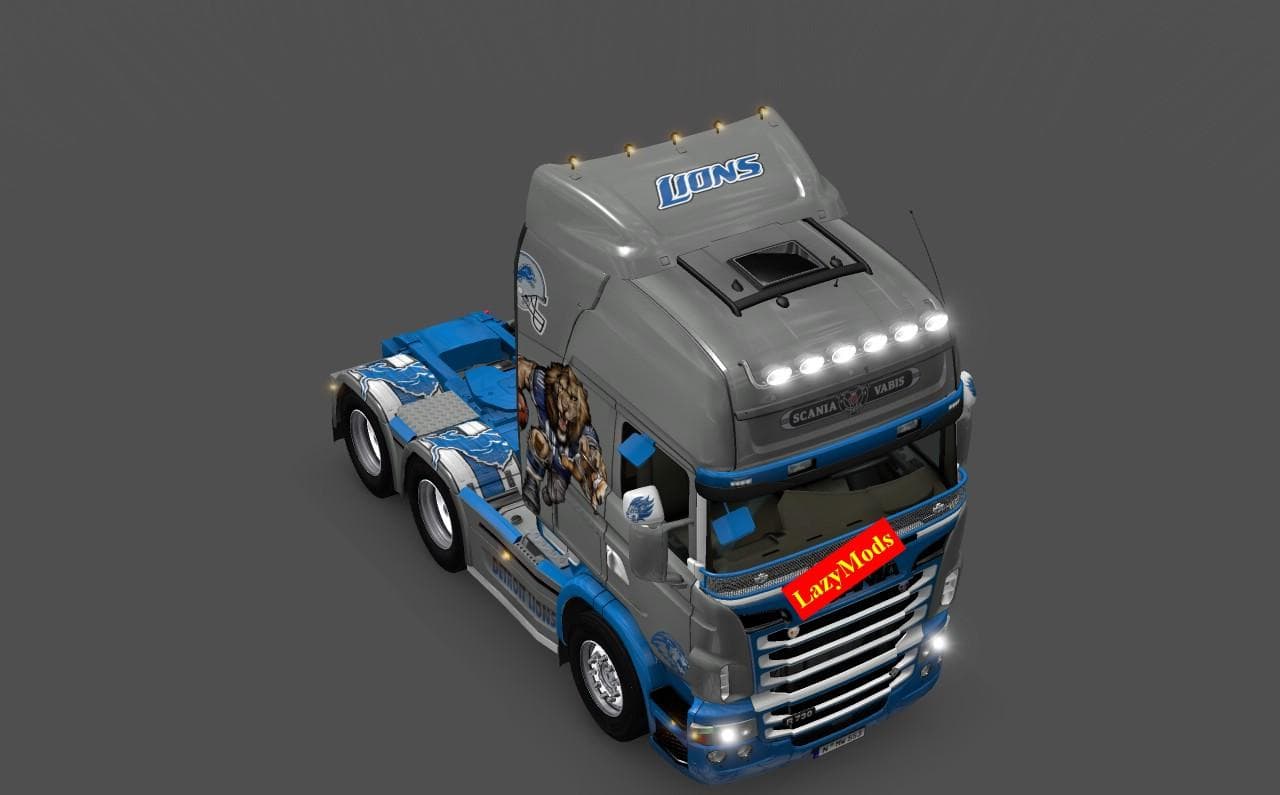 SCANIA RJL V8 SKINS PACK [NFL] [LAZYMODS] – Skins mod for Euro Truck Simulator 2