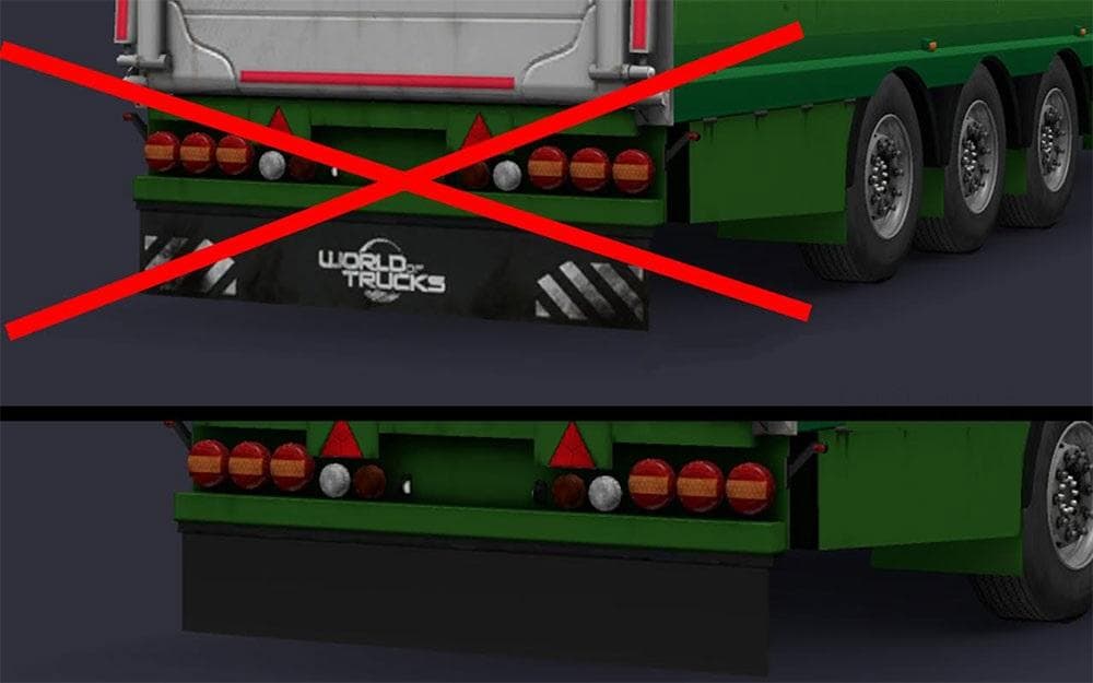 CLEAN MUDFLAP FOR LIVESTOCK TRAILER – Trailers mod for Euro Truck Simulator 2