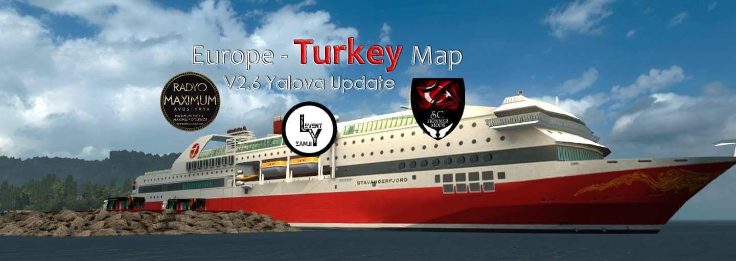 EUROPE & TURKEY MAP V2.6 – Maps mod for Euro Truck Simulator 2