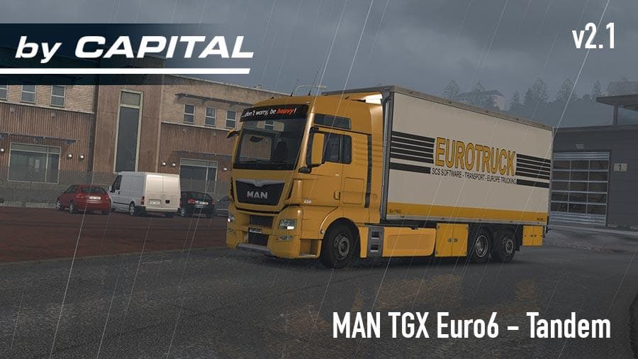 MAN TGX EURO6 TANDEM V2.2 – Parts mod for Euro Truck Simulator 2