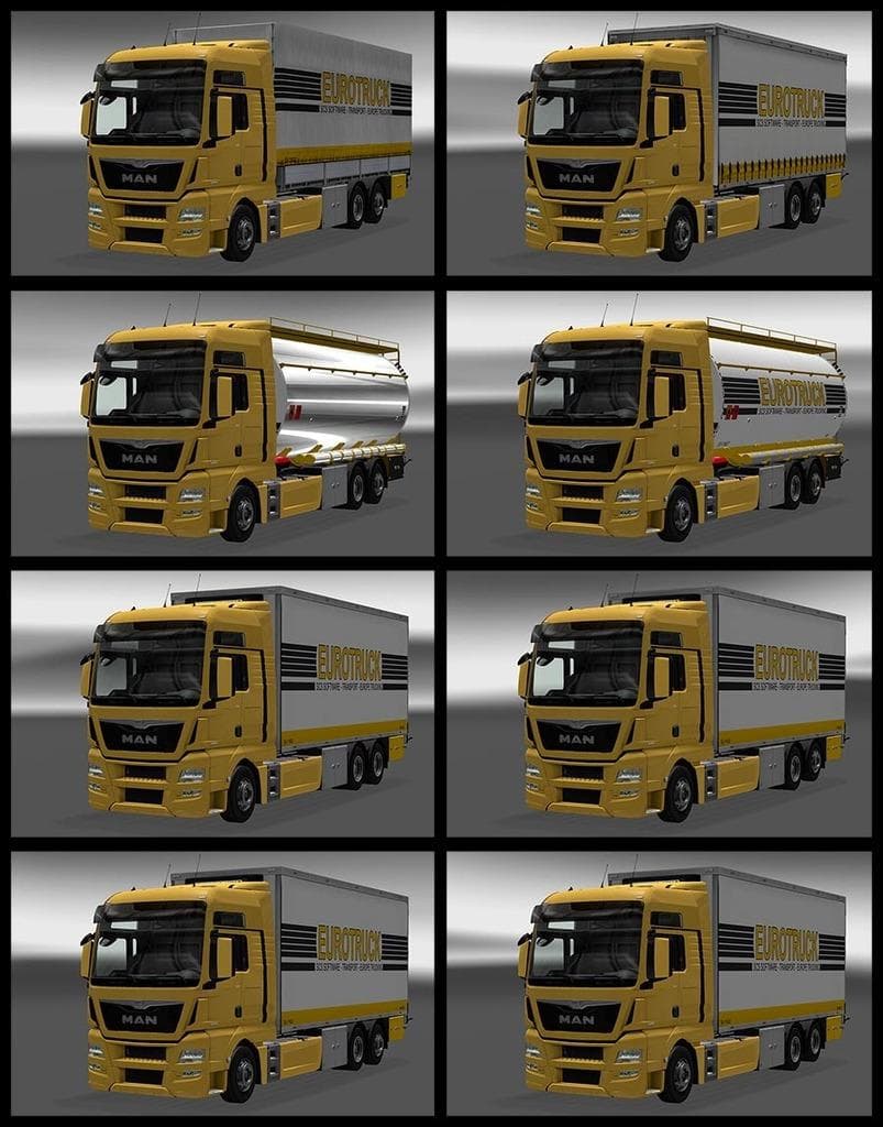 MAN TGX EURO6 TANDEM V2.2 - ETS2 mods download – parts screenshot 2