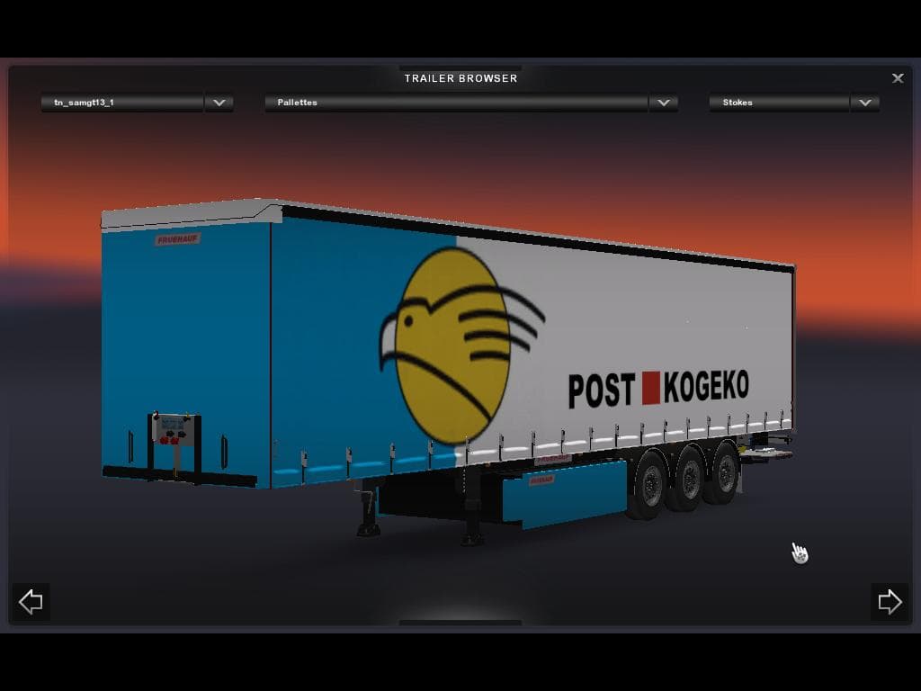 POST KOGEKO TRUCK + TRAILER COMBO PACK V1.0 – Trailers mod for Euro Truck Simulator 2