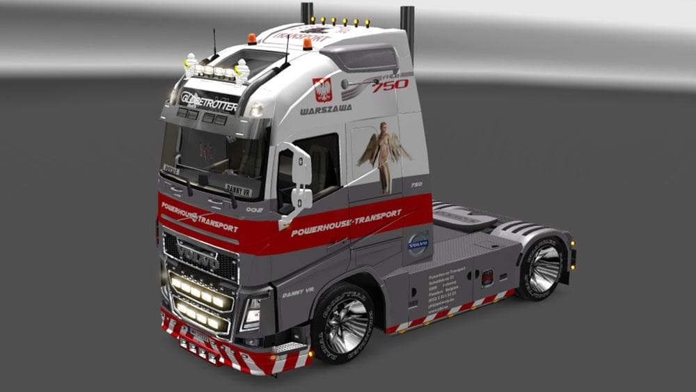 VOLVO FH 2012 POWERHOUSE SKIN V2.0 – Skins mod for Euro Truck Simulator 2