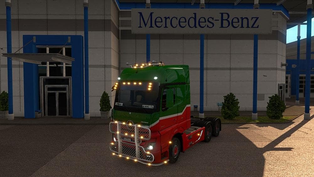 MERCEDES ACTROS 2014 LIGHT PLUS MULTIPLAYER READY V2.0 - ETS2 mods download – trucks screenshot 2