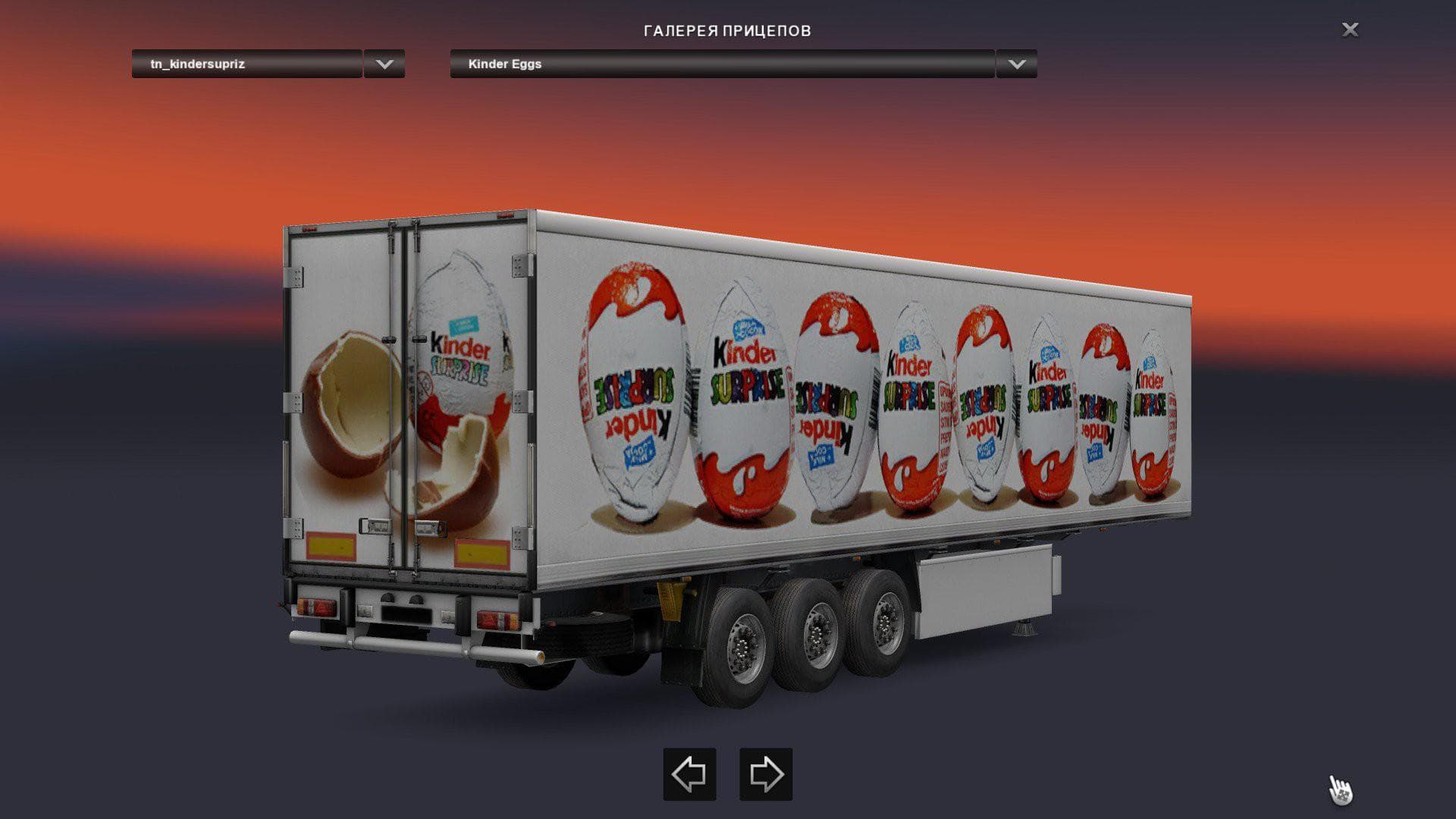 KINDER SURPRISE EGGS TRAILER 1.22.X – Trailers mod for Euro Truck Simulator 2