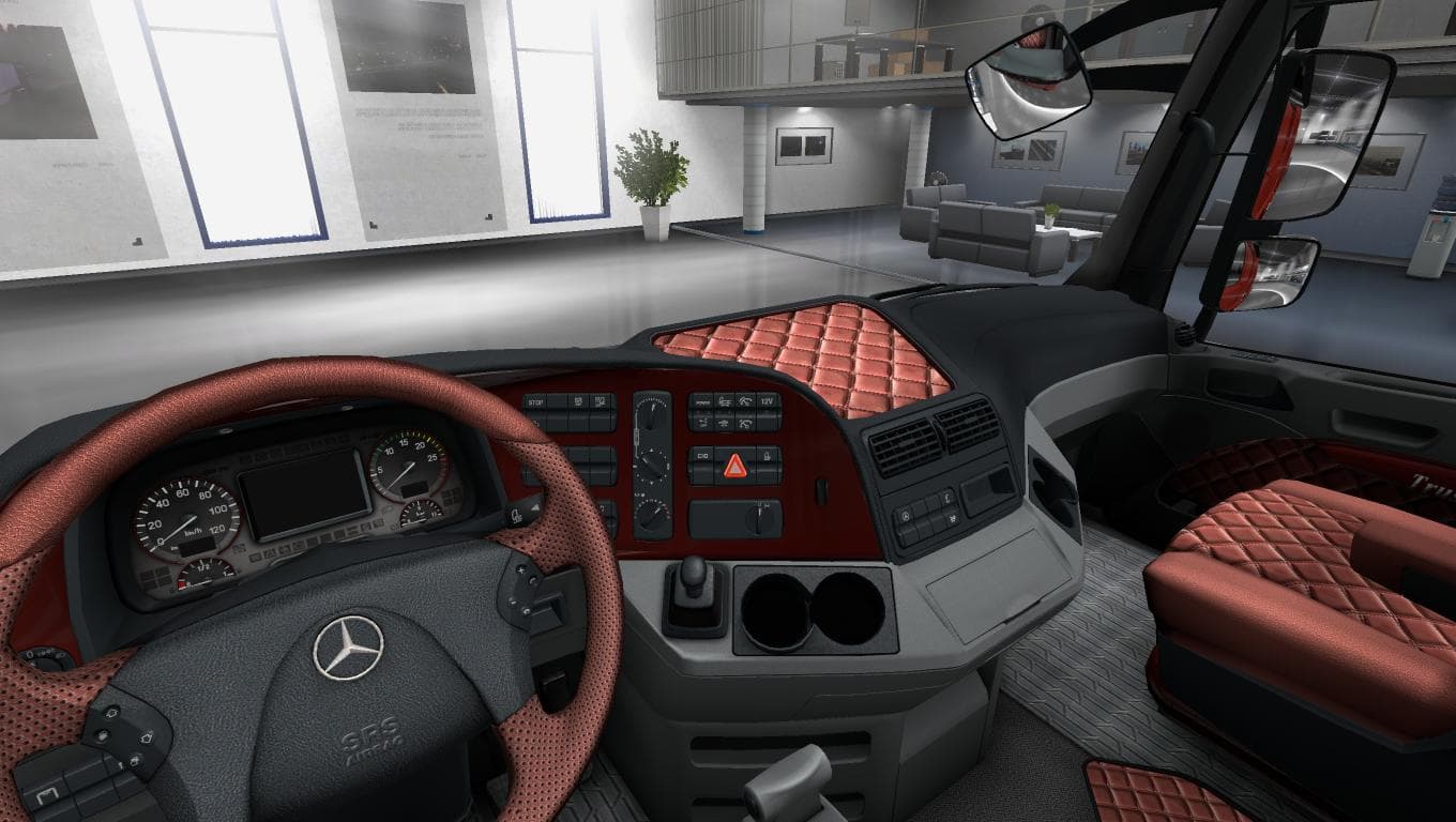 MERCEDES ACTROS MP3 PAINT INTERIOR 1.22.X - ETS2 mods download – other screenshot 2