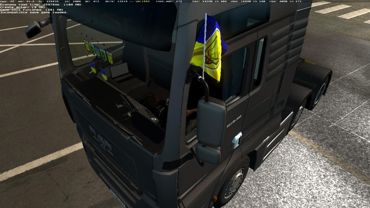 FLAGS FOR MAN TGA BY MADSTER 1.22.X – Parts mod for Euro Truck Simulator 2
