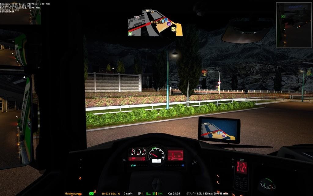 NEW ROUTE ADVISOR AND MIRRORS 1.22 – Parts mod for Euro Truck Simulator 2