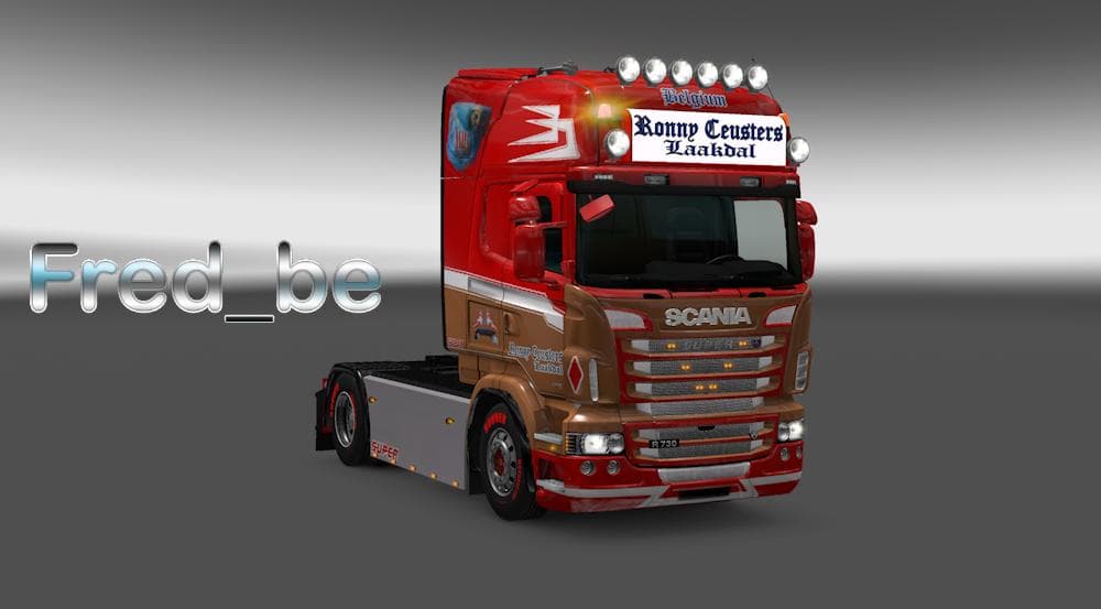 SCANIA RJL RONNY CEUSTERS 1.22.X – Skins mod for Euro Truck Simulator 2