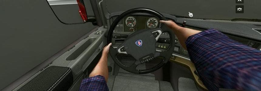 SCANIA WITH HANDS ON THE WHEEL 1.21 – Parts mod for Euro Truck Simulator 2