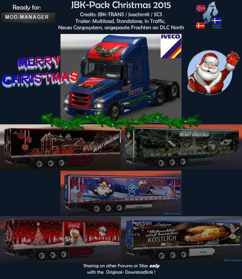 JBK-PACK CHRISTMAS V1 – Trailers mod for Euro Truck Simulator 2