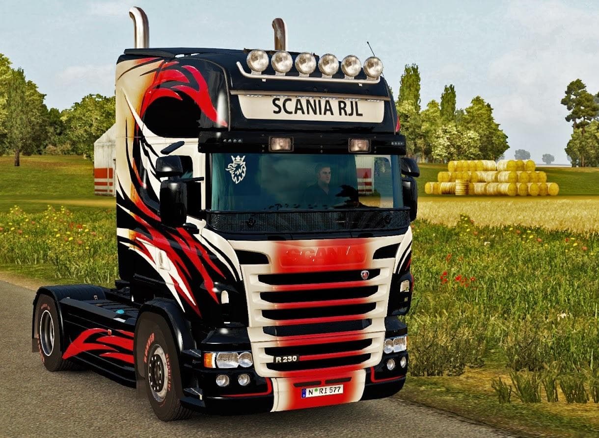 VINYLS PAINT JOB FOR SCANIA RJL – Skins mod for Euro Truck Simulator 2