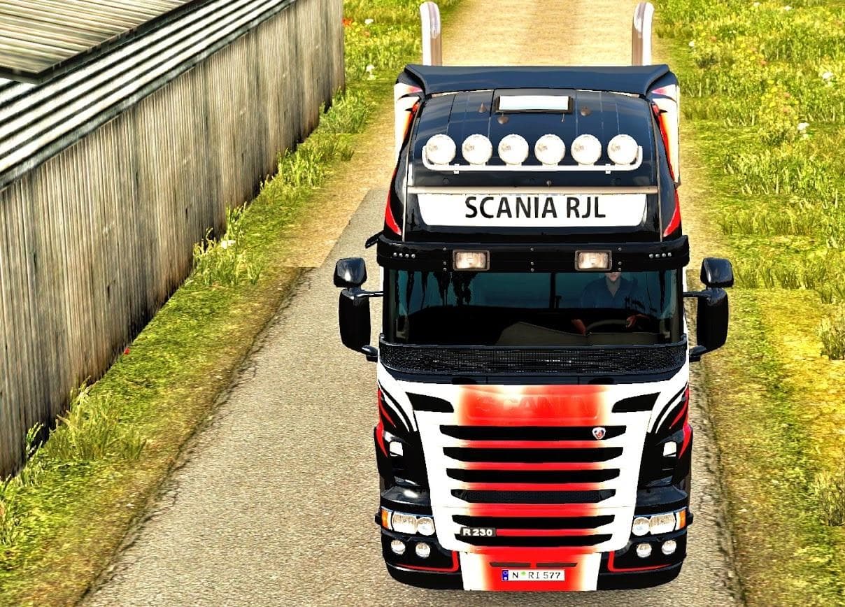 VINYLS PAINT JOB FOR SCANIA RJL - ETS2 mods download – skins screenshot 2