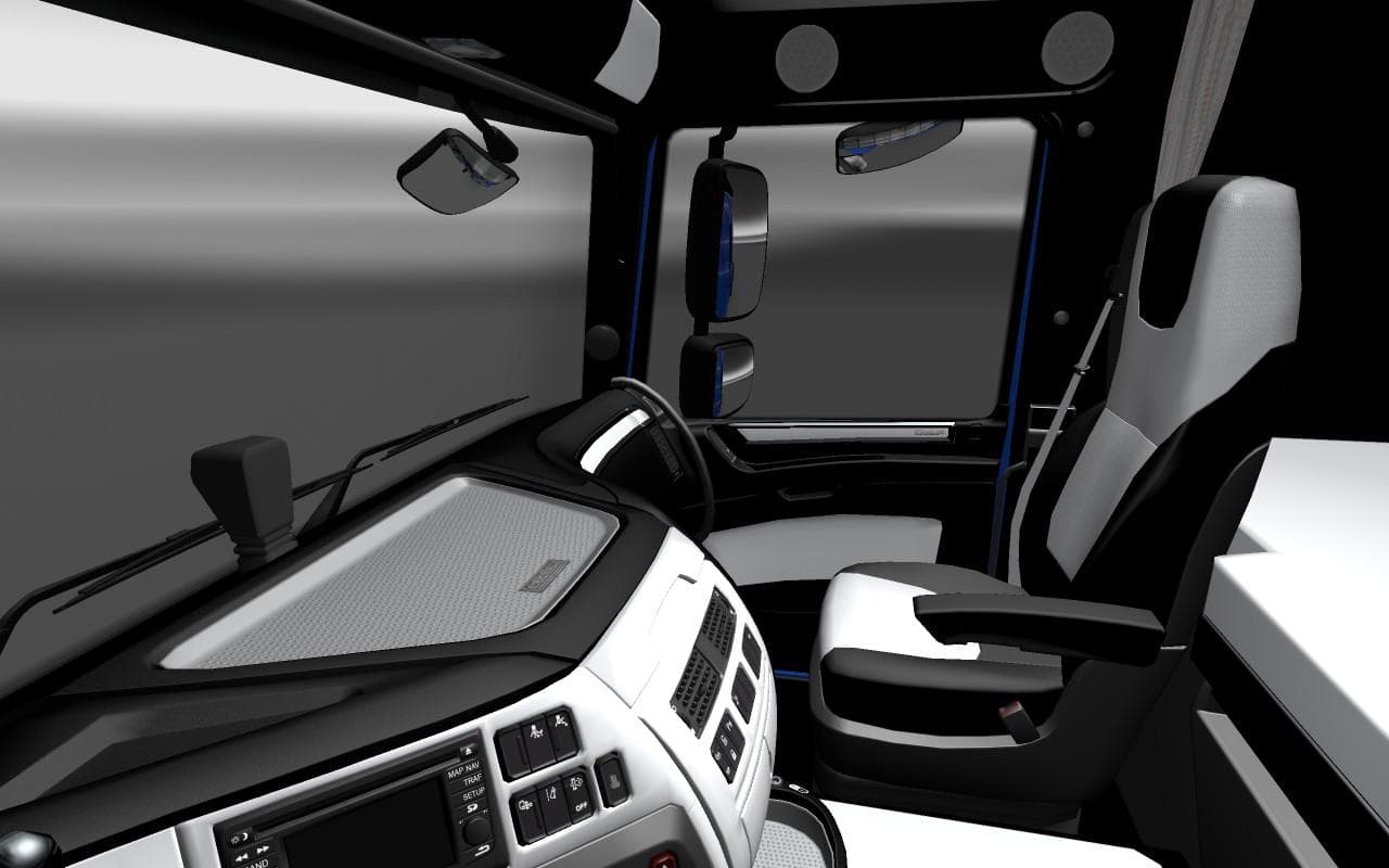 DAF EURO6 BLACK AND WHITE INTERIOR 1.22 - ETS2 mods download – other screenshot 2