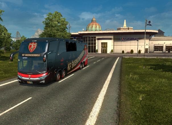 BUS MACROPOLO G7 1600LD KF SKENDERBEU SKIN - ETS2 mods download – skins screenshot 2