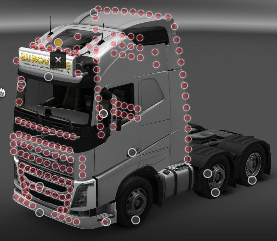 Devil Roofgrill and Lightsign + Addons – Parts mod for Euro Truck Simulator 2