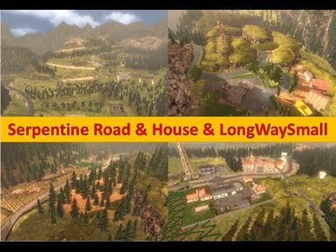 Serpentine Road & House & Long Way Small v9.4 – Maps mod for Euro Truck Simulator 2