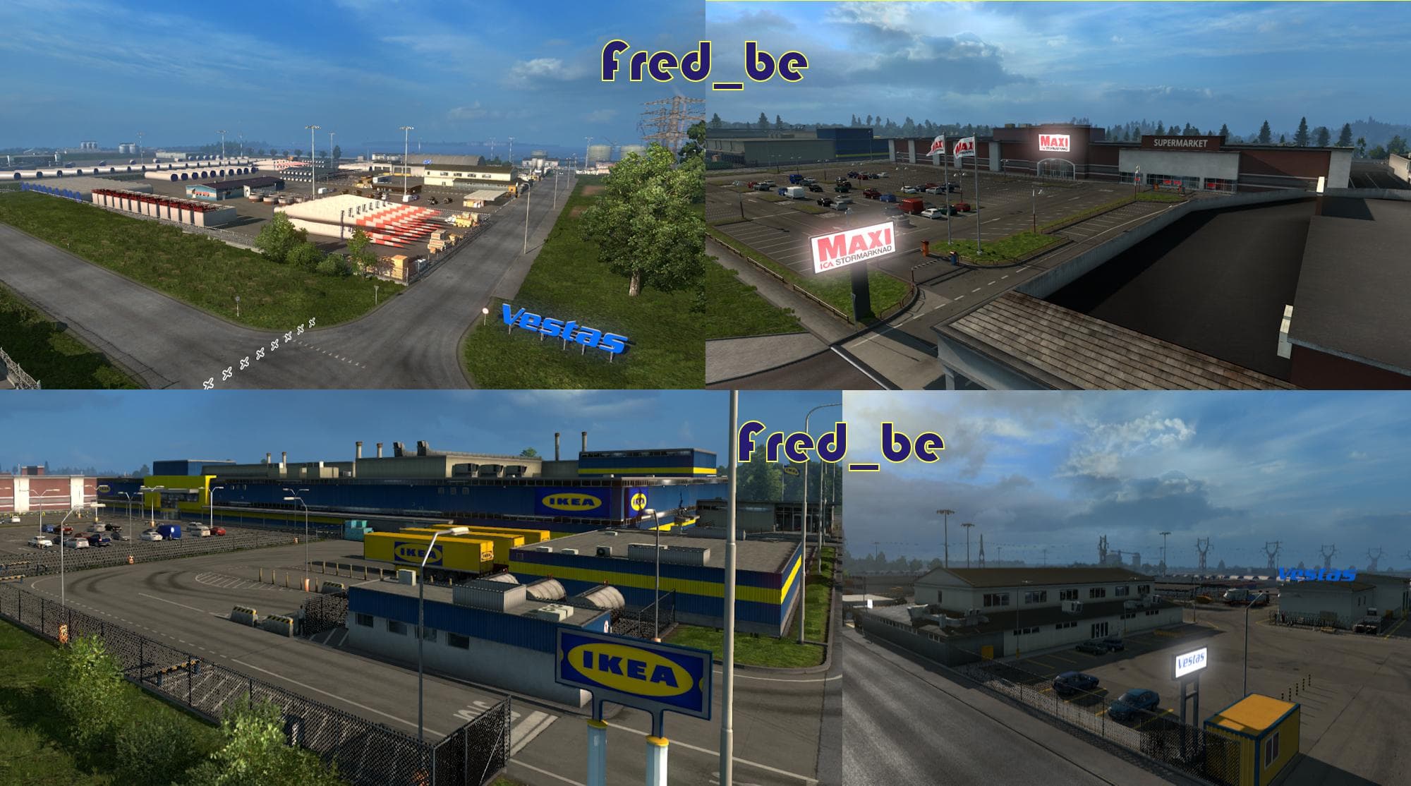 COMPANY IKEA - ICA MARKET - VESTAS 1.22.X – Skins mod for Euro Truck Simulator 2