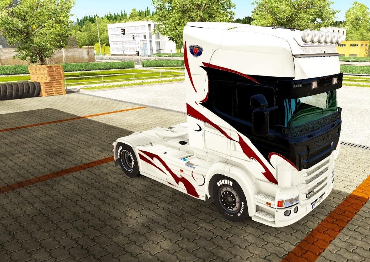 BLACK MASK SKIN FOR SCANIA RJL – Skins mod for Euro Truck Simulator 2