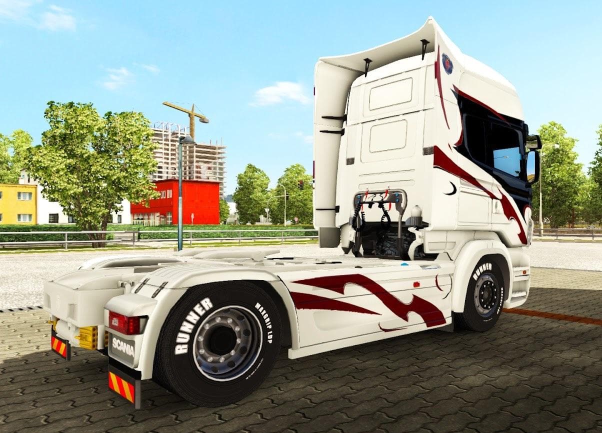 BLACK MASK SKIN FOR SCANIA RJL - ETS2 mods download – skins screenshot 2