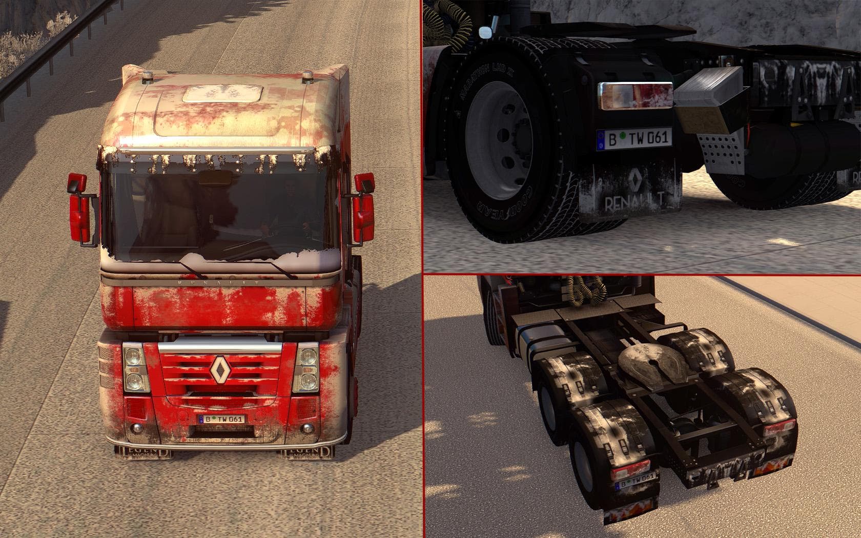 SNOWY/DIRTY SKIN FOR RENAULT MAGNUM V1 – Skins mod for Euro Truck Simulator 2