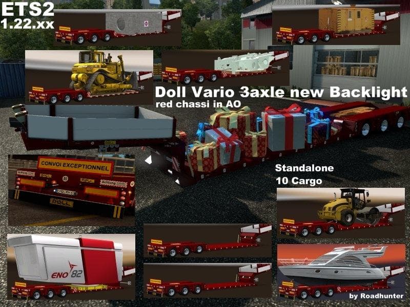 Doll Vario 3Achs with new backlight in AO – Trailers mod for Euro Truck Simulator 2