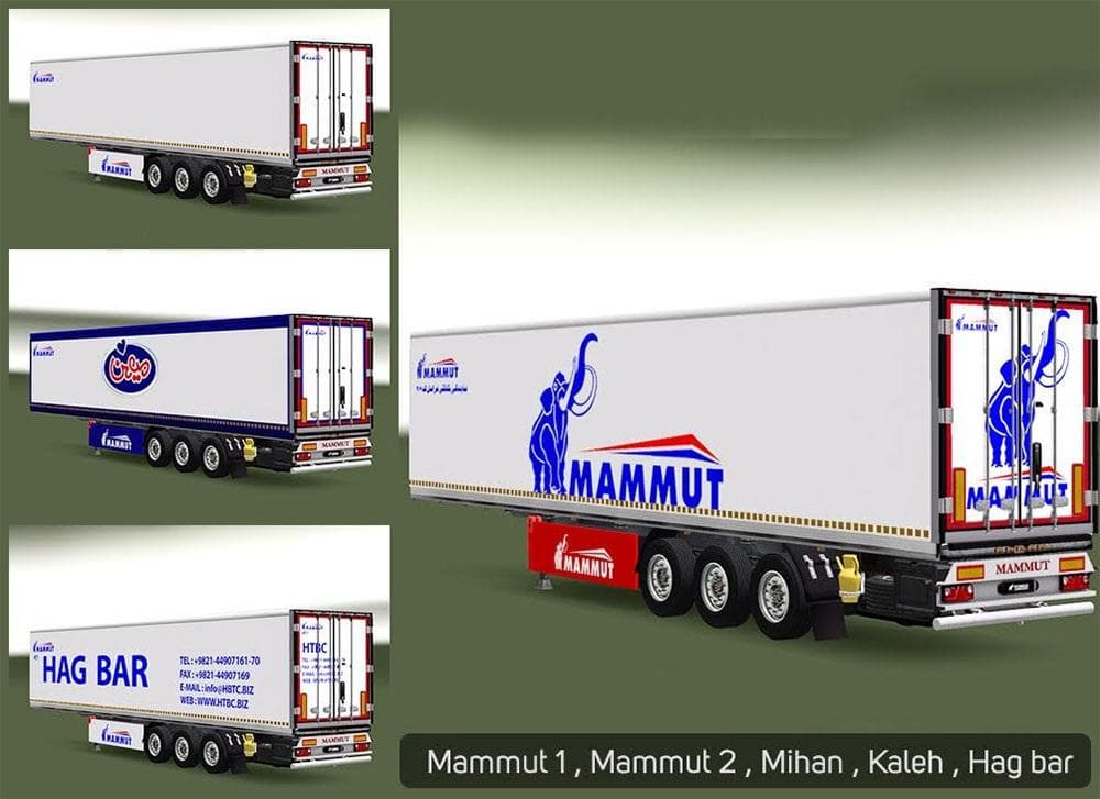 MAMMUT TRAILERS 1.22.X – Trailers mod for Euro Truck Simulator 2