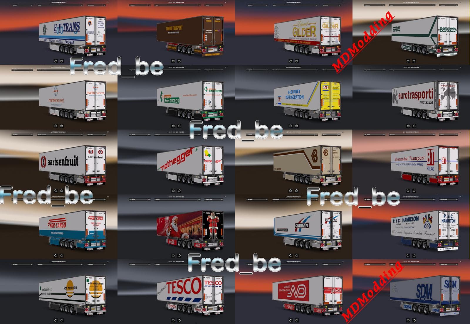 TRAILER PACK BY FRED_BE V6 (+/- 300 SKINS) - ETS2 mods download – trailers screenshot 2
