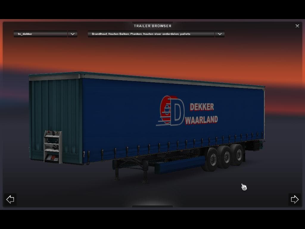 DEKKER WAARLAND – Skins mod for Euro Truck Simulator 2