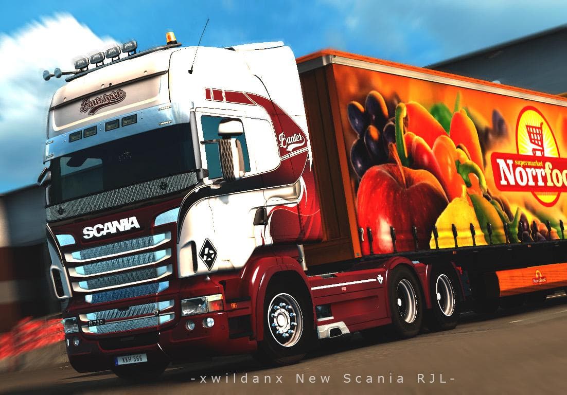 BANTER LOGISTIK RED BLOOD - ETS2 mods download – skins screenshot 2