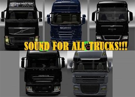 SOUND PACK FOR ALL TRUCKS V2 – Sounds mod for Euro Truck Simulator 2