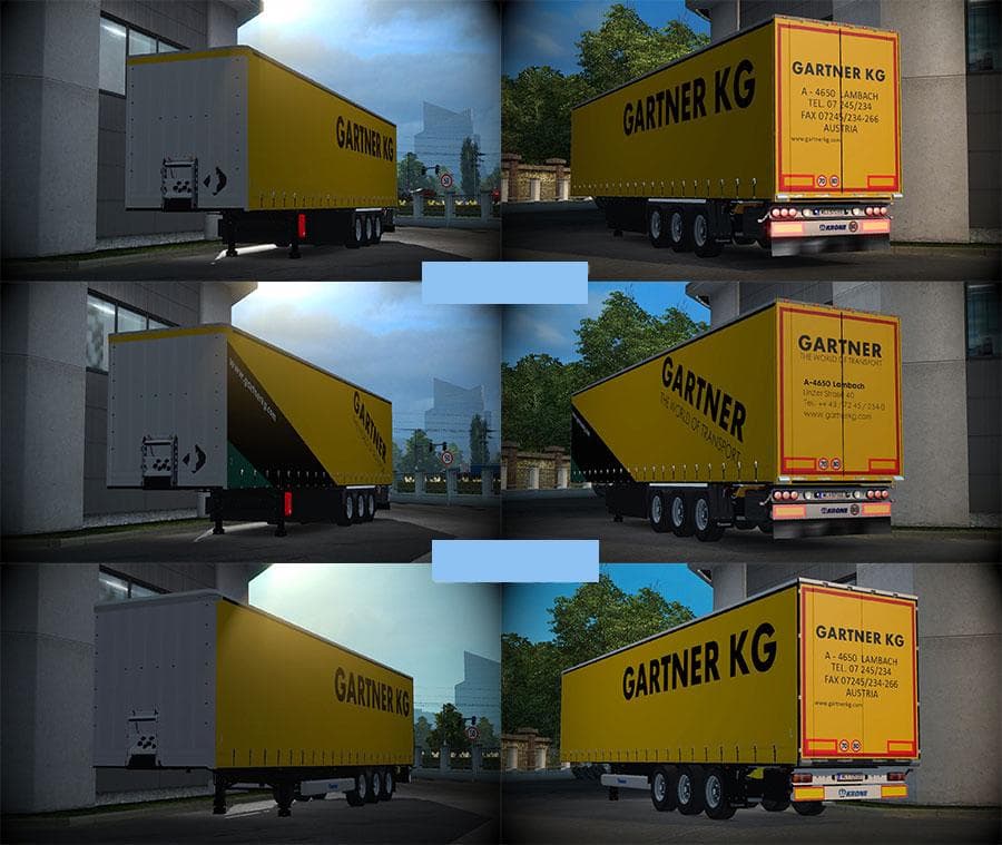 GARTNER KG TRAILER PACK 1.22.X – Trailers mod for Euro Truck Simulator 2