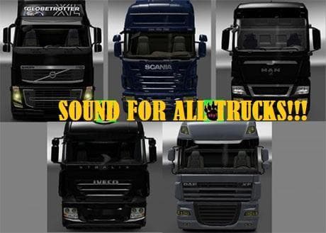 SOUND PACK FOR ALL TRUCKS V2.1 – Sounds mod for Euro Truck Simulator 2