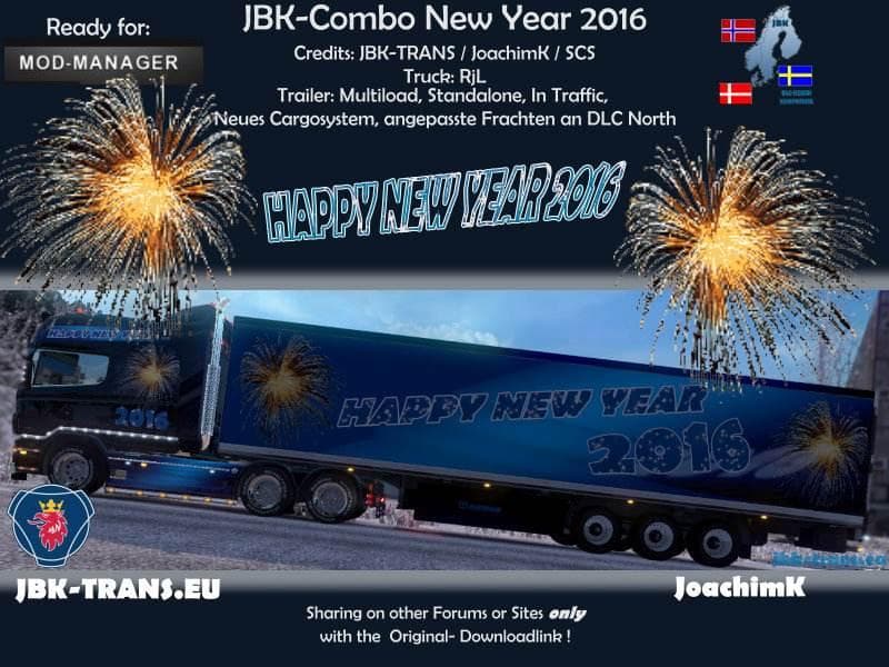 JBK-COMBO NEW YEAR 2016 V1 – Trailers mod for Euro Truck Simulator 2