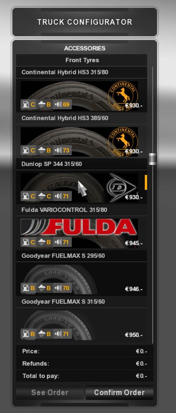 REAL TIRE ADDON FOR 50KEDAS WHEEL PACK V3.4 – Parts mod for Euro Truck Simulator 2