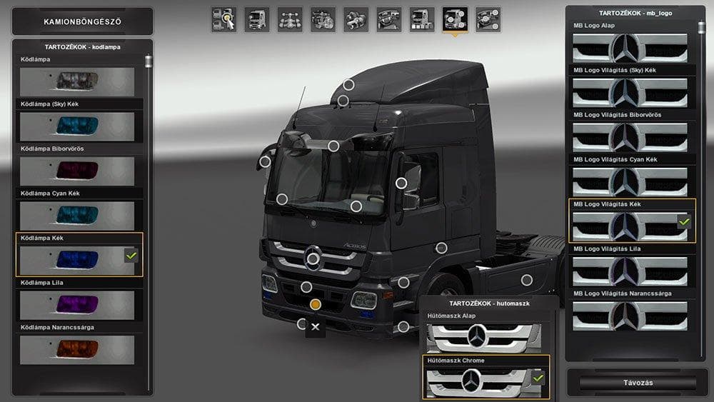 MERCEDES BENZ ACTROS MP3 TUNING UPDATE 1.22 – Parts mod for Euro Truck Simulator 2