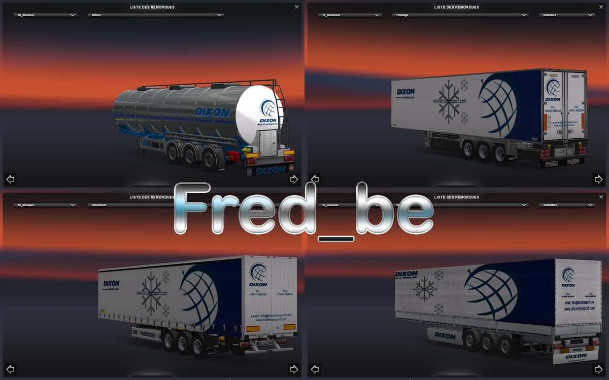 DIXON COMBO SKIN PACK 1.22 – Skins mod for Euro Truck Simulator 2