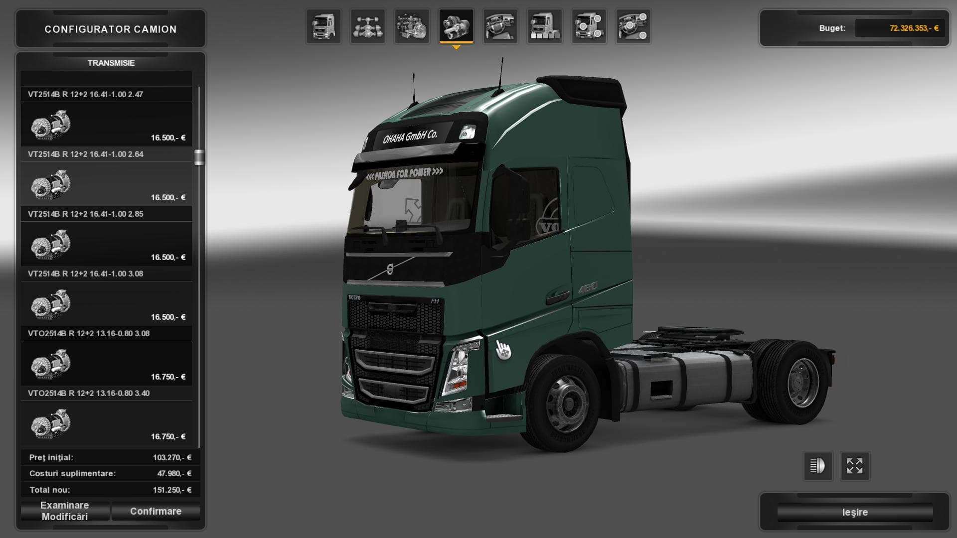 GEARBOX 1.22.X – Parts mod for Euro Truck Simulator 2